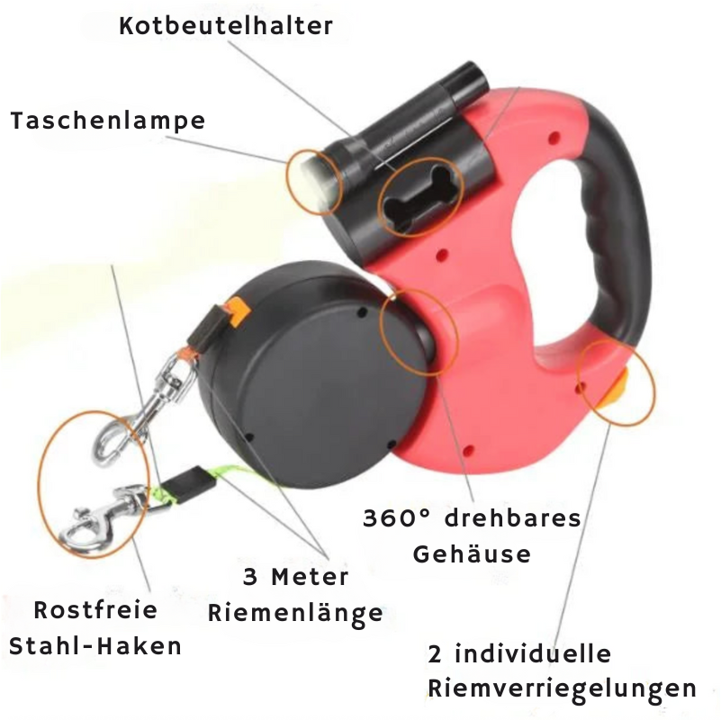 DuoLeash™ – 2-in-1 Hundeleine mit Licht